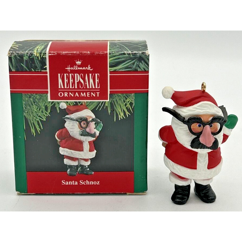 1990 Hallmark Santa Schnoz Christmas Ornament with Box SKU U183